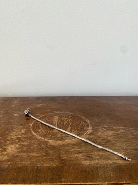 Sterling Silver Snake Chain Bracelet with Decorative Clasp